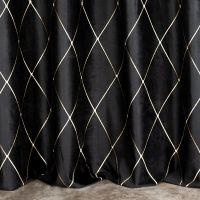 ZASŁONA EUROFIRANY DEKORACYJNA PIERRE CARDIN MARGO 140X250 CM CZARNY