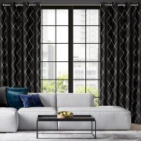 ZASŁONA EUROFIRANY DEKORACYJNA PIERRE CARDIN MARGO 140X250 CM CZARNY