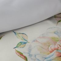 POŚCIEL EUROFIRANY D91 ROSA 220X200 CM, 2 SZT. 70X80 CM BIAŁY