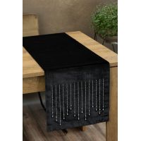 OBRUS EUROFIRANY ROYAL 3 35X140 CM CZARNY