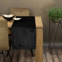 OBRUS EUROFIRANY ROYAL 3 35X140 CM CZARNY