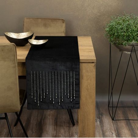 Obrus Eurofirany Royal 3 35X140 cm czarny