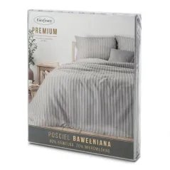 Komplet pościeli Eurofirany Etno 01 220X200 cm, 2 szt. 70X80 cm stalowy