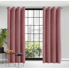 Zasłona Eurofirany gotowa D91 rosa 140X250 cm różowy