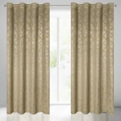 ZASŁONA GOTOWA EUROFIRANY ARETA 140X250 CM BEŻOWY