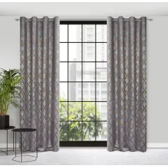 Zasłona gotowa Eurofirany Areta 140X250 cm stalowy