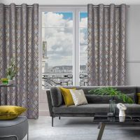 ZASŁONA GOTOWA EUROFIRANY ARETA 140X250 CM STALOWY