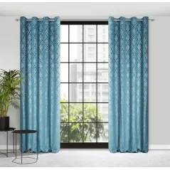 Zasłona gotowa Eurofirany Areta 140X250 cm niebieski