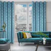 ZASŁONA GOTOWA EUROFIRANY ARETA 140X250 CM NIEBIESKI