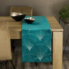 Obrus Eurofirany Blink 14 35 x 220 cm ciemnoturkusowy