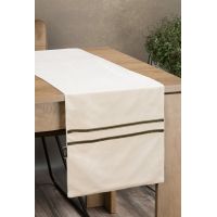 OBRUS EUROFIRANY GLEN 4 35X140 CM KREMOWY