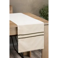 OBRUS EUROFIRANY GLEN 4 35X140 CM KREMOWY