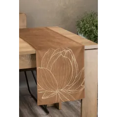 OBRUS EUROFIRANY BLINK 12 35 X 220 CM BRĄZOWY