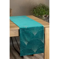 OBRUS EUROFIRANY BLINK 14 35 X 180 CM CIEMNOTURKUSOWY