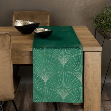 Obrus Eurofirany Blink 14 35 x 180 cm ciemnozielony