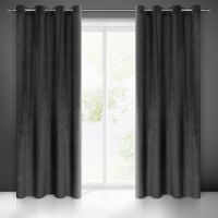 ZASŁONA GOTOWA EUROFIRANY LUSSI 140X250 CM CZARNY