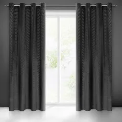 ZASŁONA GOTOWA EUROFIRANY LUSSI 140X250 CM CZARNY