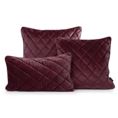 Poszewka Eurofirany velvet 28 50X50 cm bordowy
