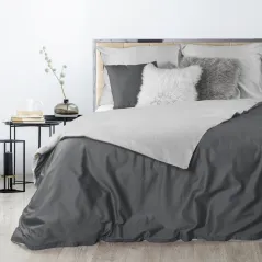 Komplet pościeli Eurofirany Nova3 180X200 cm, 2 szt. 70X80CM jasnoszary