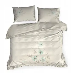 Komplet pościeli Eurofirany Haft6 220X200 cm, 2 szt. 70X80 cm kremowy