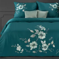 Komplet pościeli Eurofirany Haft6 220X200 cm, 2 szt. 70X80 cm turkusowy