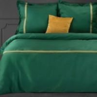 Komplet pościeli Eurofirany Haft4 160X200 cm, 2 szt. 70X80 cm zielony