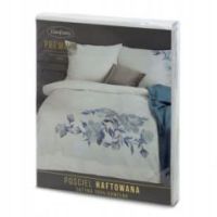 Komplet pościeli Eurofirany Haft3 160X200 cm, 2 szt. 70X80 cm granatowy