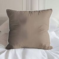 Komplet pościeli 220X200 z makosatyny Pure Collection Taupe z lamówką
