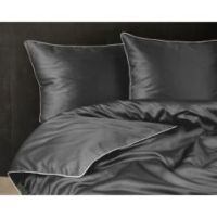 Komplet pościeli 220X200 z makosatyny Pure Collection szara z lamówką