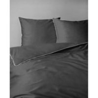Komplet pościeli 220X200 z makosatyny Pure Collection szara z lamówką