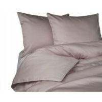 Komplet pościeli 220X200 z makosatyny Pure Collection Pudrowa z lamówką