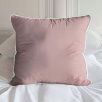 Komplet pościeli 220X200 z makosatyny Pure Collection Pudrowa z lamówką