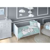 Komplet pościeli 100x135 bawełna mayamoo kotek mięta