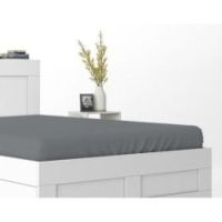 Prześcieradło satynowe 140X200 z gumką Pure szare