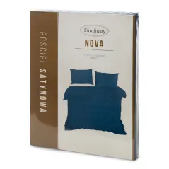 Komplet pościeli Eurofirany Nova3 160X200 cm, 2 szt. 70X80 cm granatowy