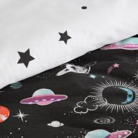 POŚCIEL EUROFIRANY BAWEŁNIANA D91 KID 10 160 X 200 CM CZARNY
