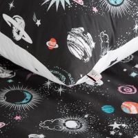 POŚCIEL EUROFIRANY BAWEŁNIANA D91 KID 10 160 X 200 CM CZARNY