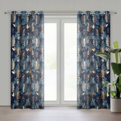 Eurofirany zasłona gotowa Rina 140X250 cm granatowy