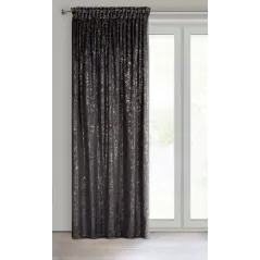 Eurofirany zasłona gotowa Tulia na taśmie 135 x 270 cm czarny