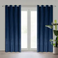 Eurofirany zasłona gotowa Ariadna 140 x 250 cm granatowy