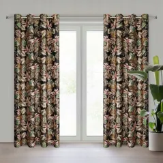 Eurofirany zasłona gotowa Maroko 140 x 250 cm czarny