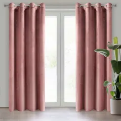 Eurofirany zasłona gotowa Melanie 140X250 cm ciemnoróżowy