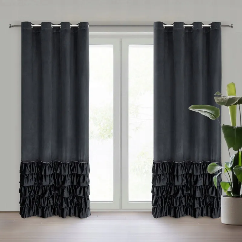 Eurofirany zasłona gotowa Carli 140 x 250 cm czarny