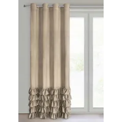 Eurofirany zasłona gotowa Carli 140 x 250 cm ciemnobeżowy