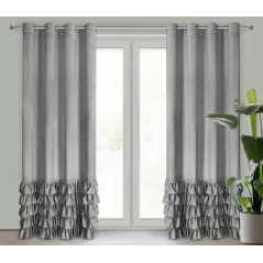 Eurofirany zasłona gotowa Carli 140 x 250 cm srebrny
