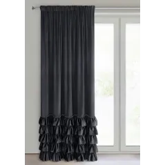 Eurofirany zasłona gotowa Carli na taśmie 140 x 250 cm czarny