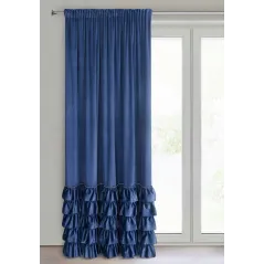 Eurofirany zasłona gotowa Carli na taśmie 140 x 250 cm granatowy