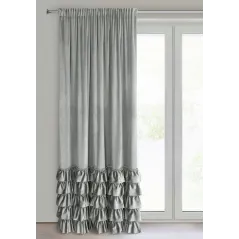 Eurofirany zasłona gotowa Carli na taśmie 140 x 270 cm srebrny