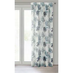 Firana gotowa Eurofirany Malta na taśmie 140 x 270 cm granatowy