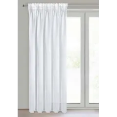 Firana gotowa Eurofirany Tina na taśmie 140 x 270 cm biały